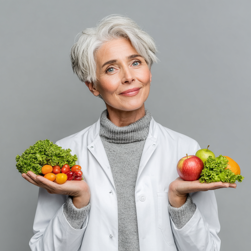 Літня жінка насолоджується здоровим сніданком біля вікна